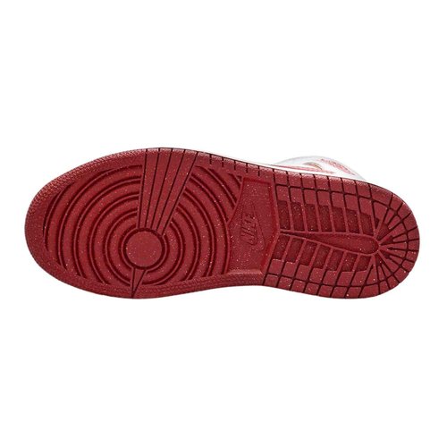 Jordan 1 Mid Se (Ps) Little Kid's Shoes Size- 1, White/Lobster-dune Red Sail