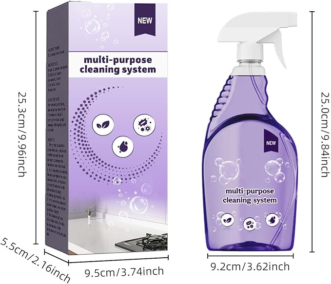 Clean Spray Cleaner for Ovens, Spray Oven Cleaner, Multi-Surface Cleaners with Concentrated Cleaning Tablets, Multi Purpose Cleaning for Ovens, for Kitchen,Bathroom (1 Bottle+12 Pcs)