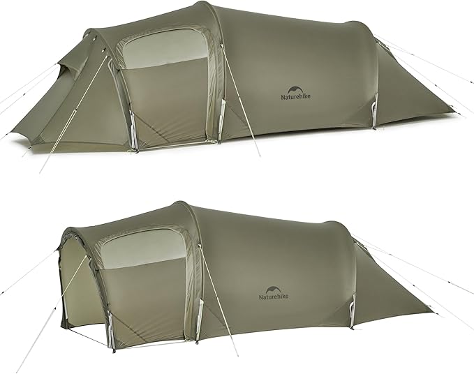 Naturehike Opalus UL 4 Season Tents for Camping, Windproof 2-3 Person Winter Camping Tent, Double Layer Cold Weather Tunne...