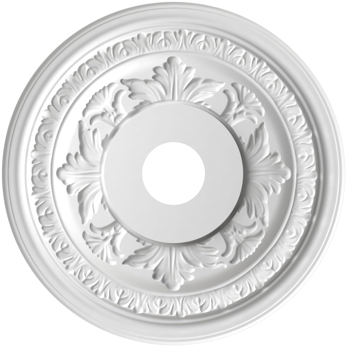19Od X 3 1/2Id X 1P Baltimore Thermoformed Pvc Ceiling Medallion (Fits Canopies Up To 7 3/4), Bright Coat Dark Bronze