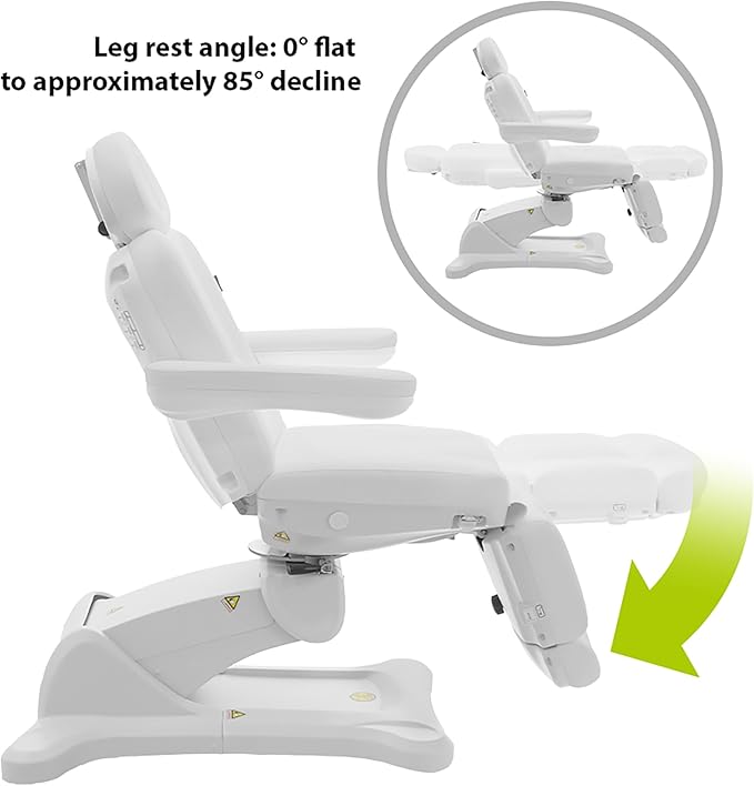 SKINACT Malibu Electric Medical Spa Treatment Table (White)