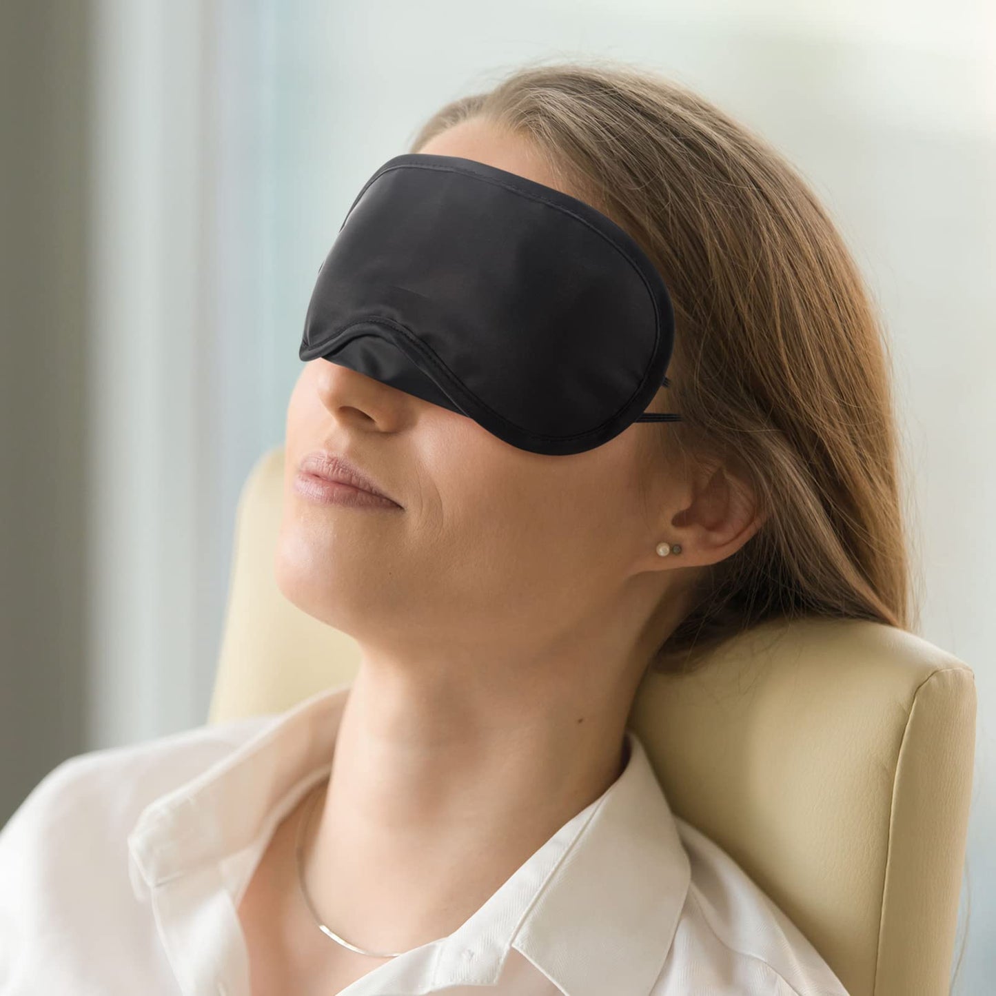 Mudder 12 Pack Sleep Mask Blindfold Eye Masks with Nose Pad and Elastic Straps for Women Men Black