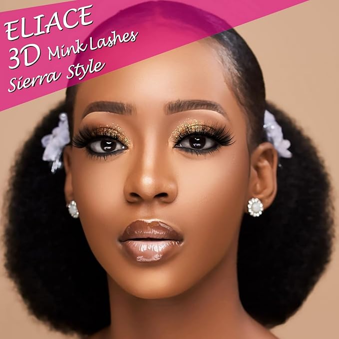 Eliace False Eyelashes 15 Pairs Lashes Natural look Cat Eye Lashes Wispy, 3D Mink lashes Fluffy Long Thick, Fake Eyelashes Cross Wispy Volume Lash Soft Reusable Dramatic, Sierra Style