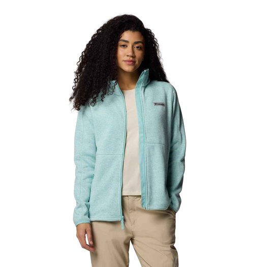 Columbia Women's Sweater Weather Full Zip II, Moonvista/Fig Heather, Medium