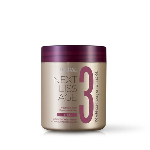 Lendan - Hair Conditioner - Neutralizing Cream Next Liss Age Nº3-500ml - Step 3 Professional Pack - Completes the Straightening Process - Nourishes, Hydrates, and Soften - Long-Lasting Straightening