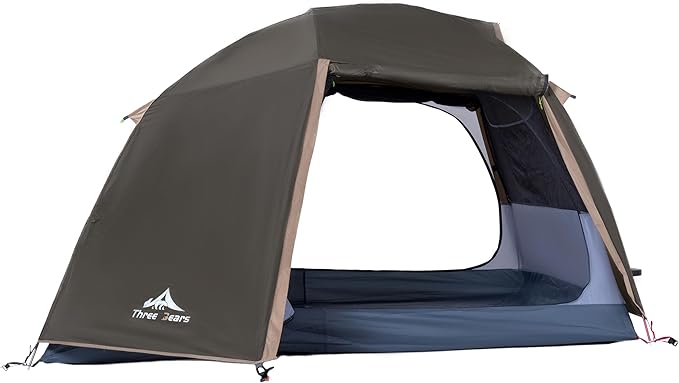 ThreeBears 4-Person Backpacking Tent Shelter, 3000mm Waterproof, Easy Setup, Spacious for Family Outdoor Adventures, Hikin...
