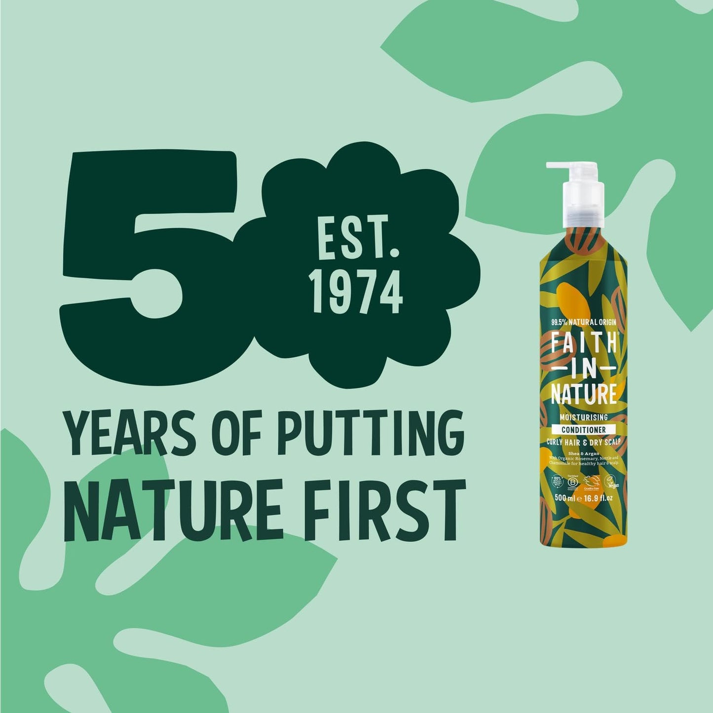 Faith In Nature Natural Aluminium Bottle Conditioner - Vegan & Cruelty Free, No SLS or Parabens - 16.9 fl oz, Shea & Argan