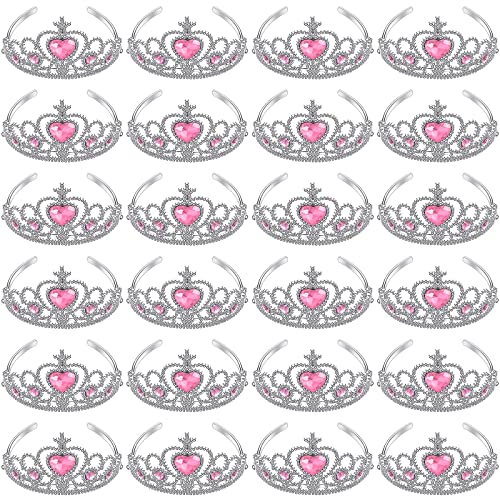 Zhanmai 24 Pcs Tiara Crown Set Princess Crown for Girls Plastic Tiaras Dress up Costume Party Favor Accessories Kid Birthd...