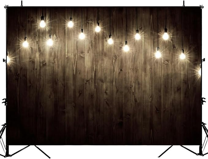 Light Bulbs Wood Backdrop Bitrhday Party Decorations Photography Studio Photo Backdrops Background Props Wall Decor Photos...