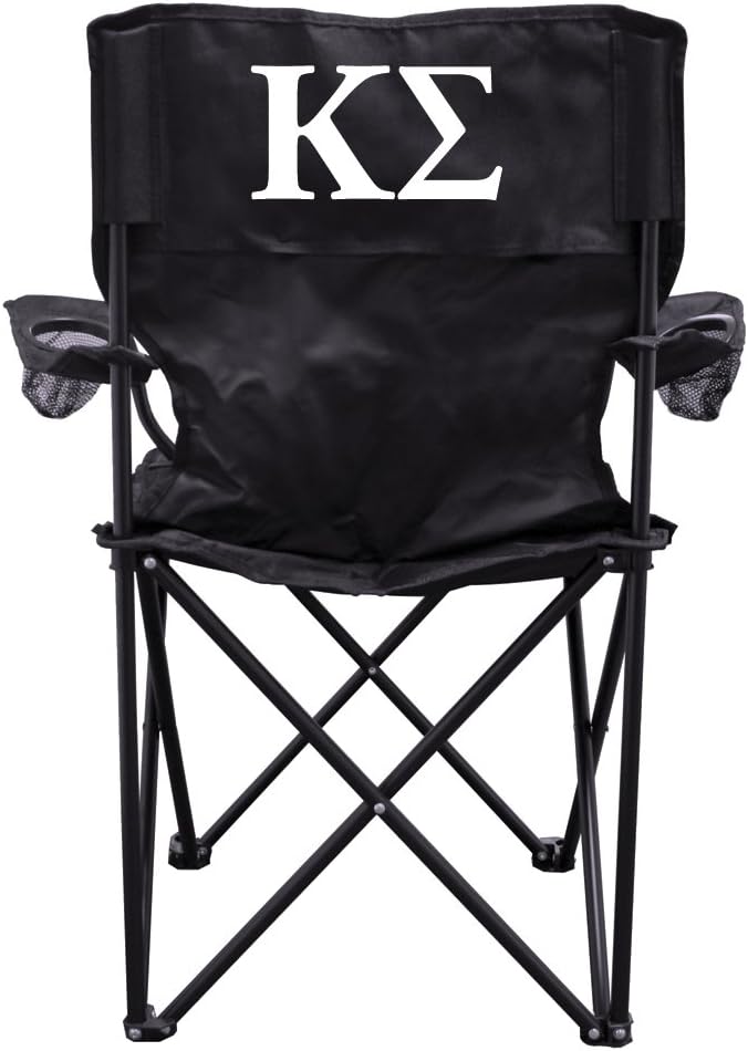 VictoryStore Outdoor Camping Chair - Kappa Sigma Black Folding Camping Chair with Carry B