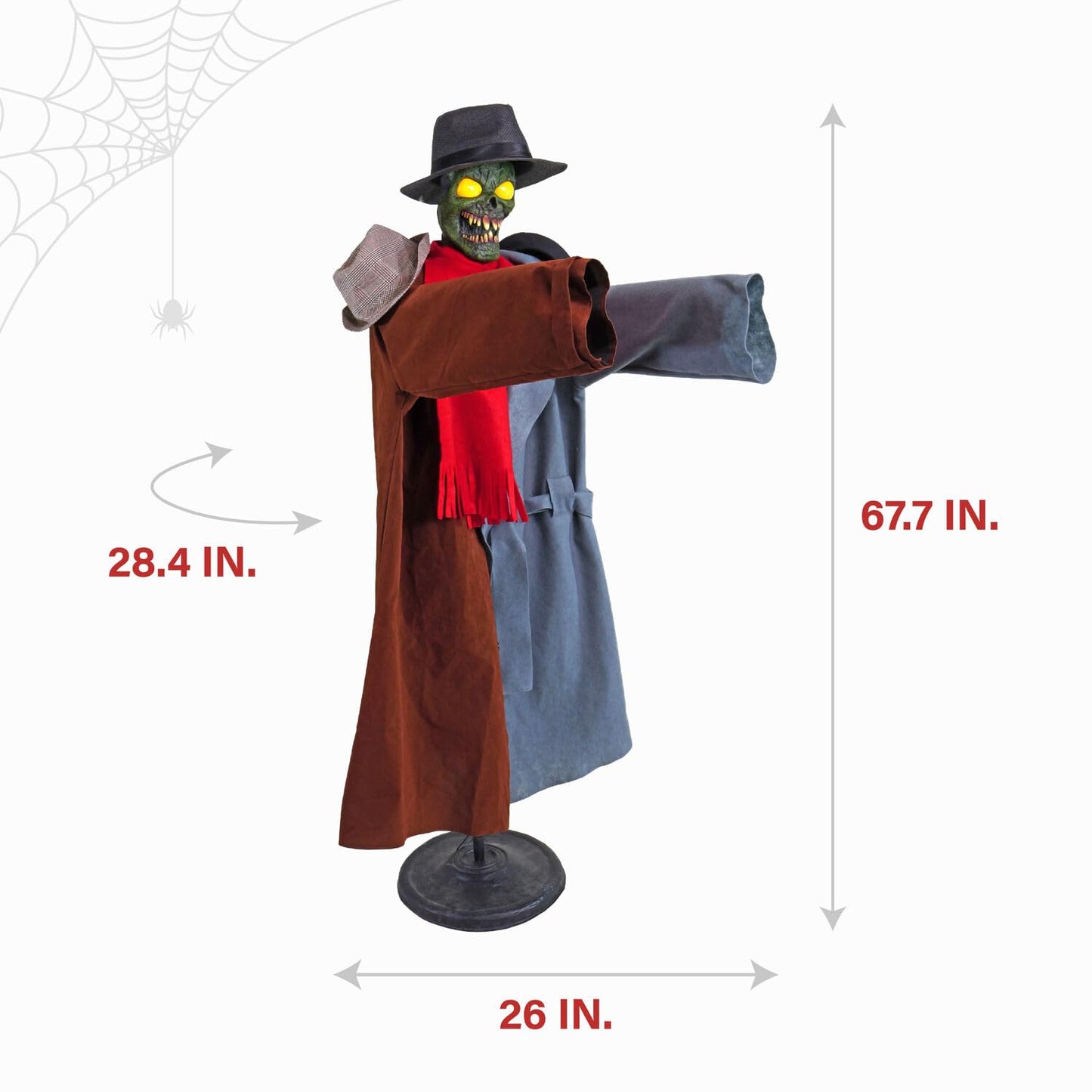 Haunted Hill Farm Life-Size Animatronic Coatrack Monster by Tekky Halloween Decoration with Motion-Activated Sounds