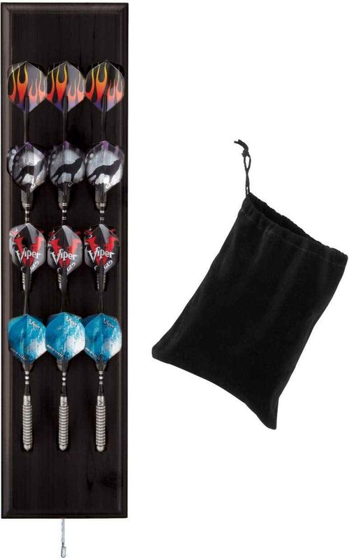 Viper Hideaway Cabinet & Steel-Tip Dartboard Ready-to-Play Bundle with Dart Accessories