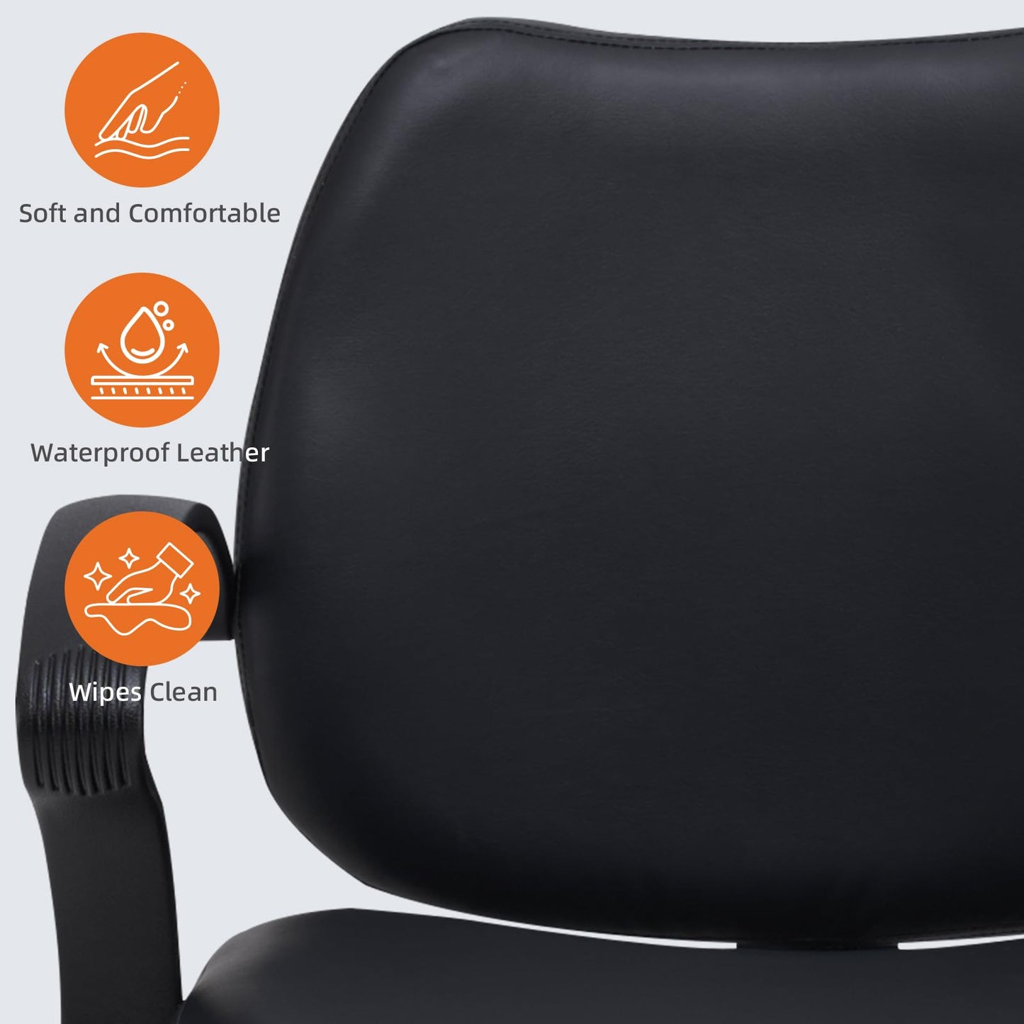 Zevemomo Barber Salon Chair for Hair Stylist, Heavy Duty Hydraulic Pump with 360° Swivel, Adjustable Height Spa Beauty Equipment for Barbershop, Home 350LBS Capacity, Black