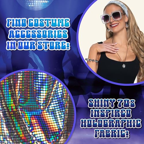 UNDERWRAPS 70s Hologram Mini Dress - 70s Outfits For Women, Rave Costume, Disco Mini Dress, Festival Outfits, Dress Up