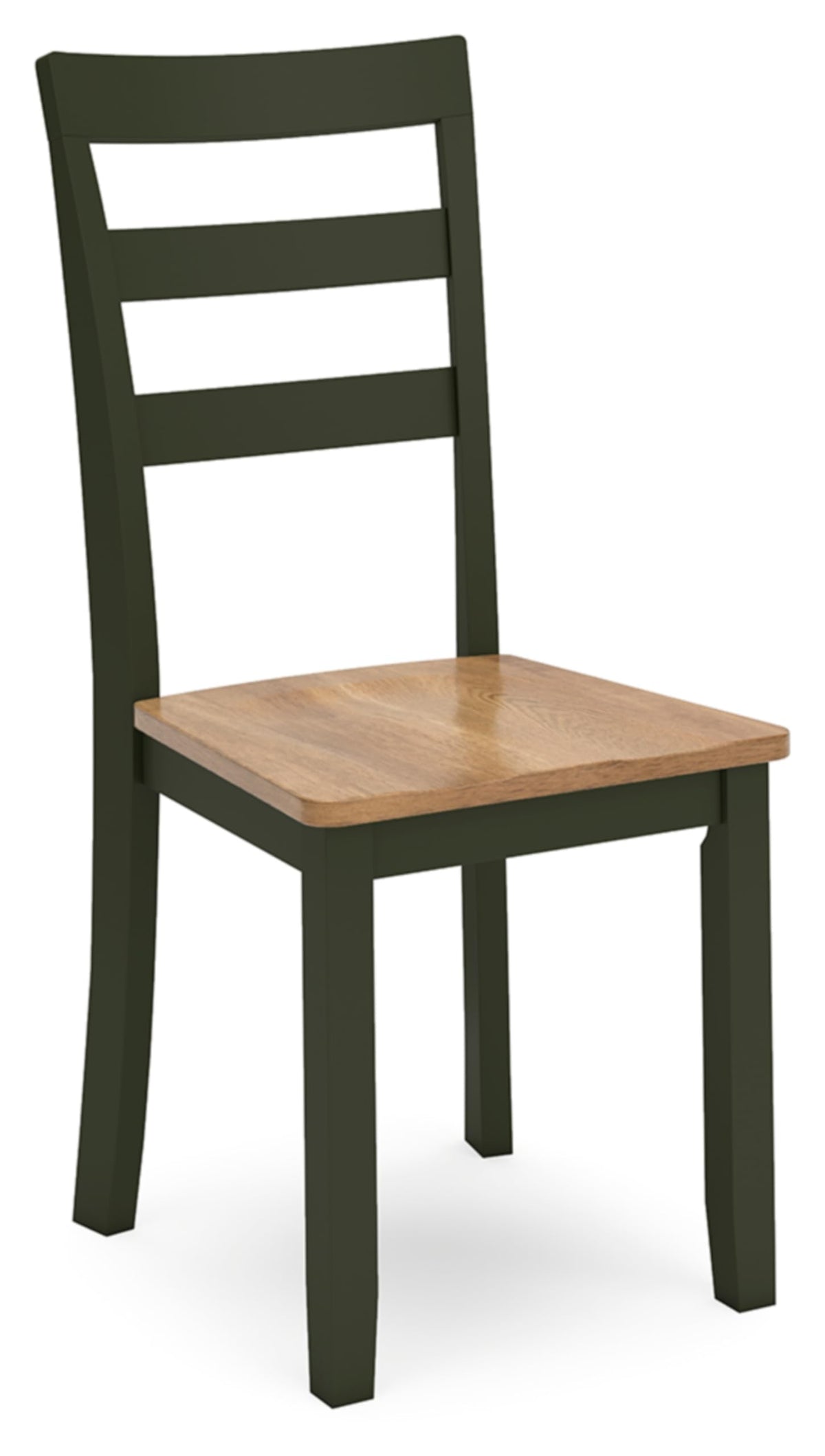 Signature Design by Ashley Gesthaven Modern Indoor Armless Dining Chair, Set of 2, Green & Light Brown