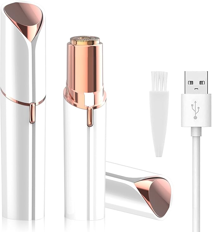Facial Hair Remover for Women - Lady Removal Shaver - USB Rechargeable Lady Face Epilators Trimmer for Face Lips Chin Peach Fuzz Arms Legs