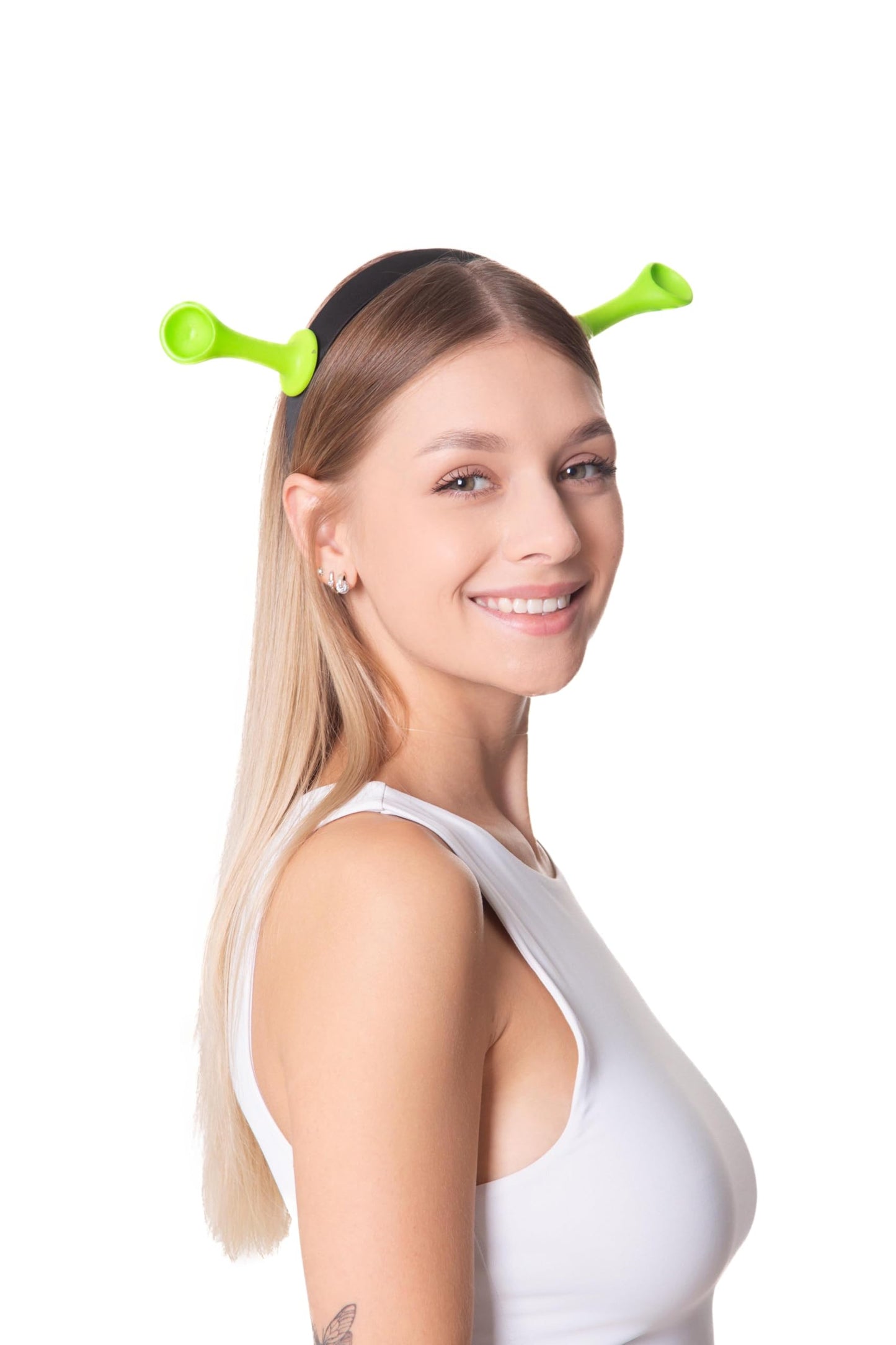 Cosplaya Green Ears Headband Costume - Adult Womens Mens Teens Alien Cosplay Halloween Costumes Family XL, One Size