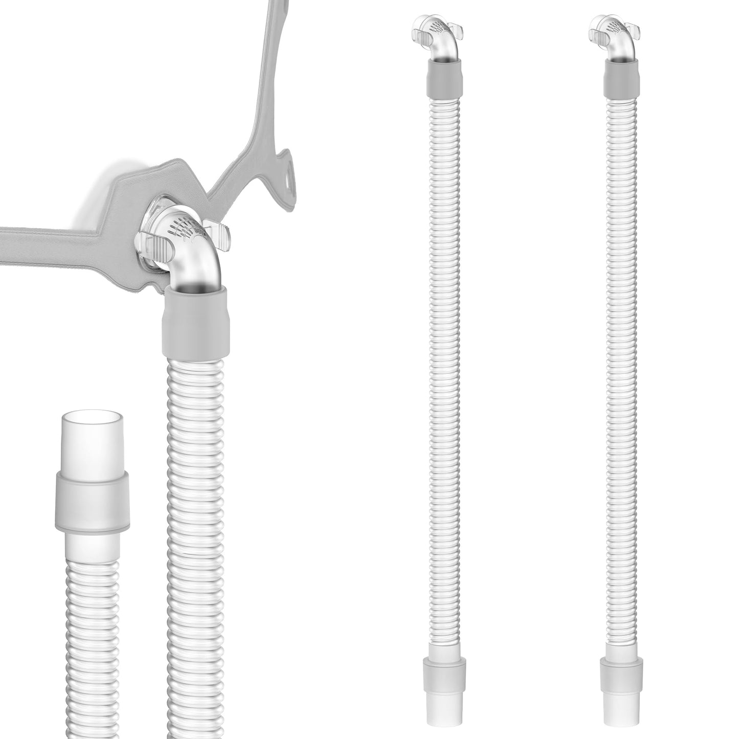 2PCs Replacement Tube for Respironics Wisp, FSA HSA Eligible, Short Tube with Improved Quick Release & Swivel Design, Added Flexibility & Lower Noise，ItAll Supplies for CPAP Users
