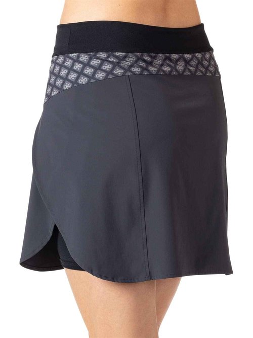 Terry Vista Skort, Women's Cycling Skirt with Attached Internal Padded Liner Short, 16.5 Inch Inseam - Gravel, Small