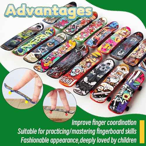 50 Pcs Mini Finger Skateboards,Fingerboards Toy Set,Mini Skateboards Finger Surfboards for Kids Classroom Exchange Gift Birthday Goodie Bag Stuffers