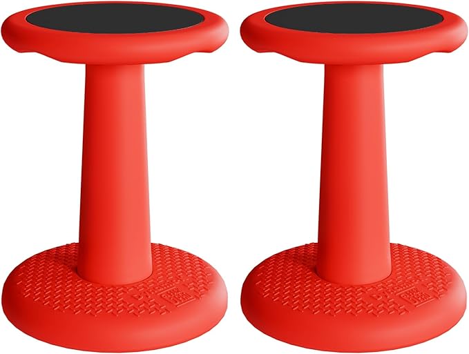 Gpack-pro Kids Wobble Stool – Improves Focus Attention – Non-Slip Base - Wiggle Chair Active Flexible Seating for Preschool Kindergarten Elementary School 17.7-Inch High (Black)
