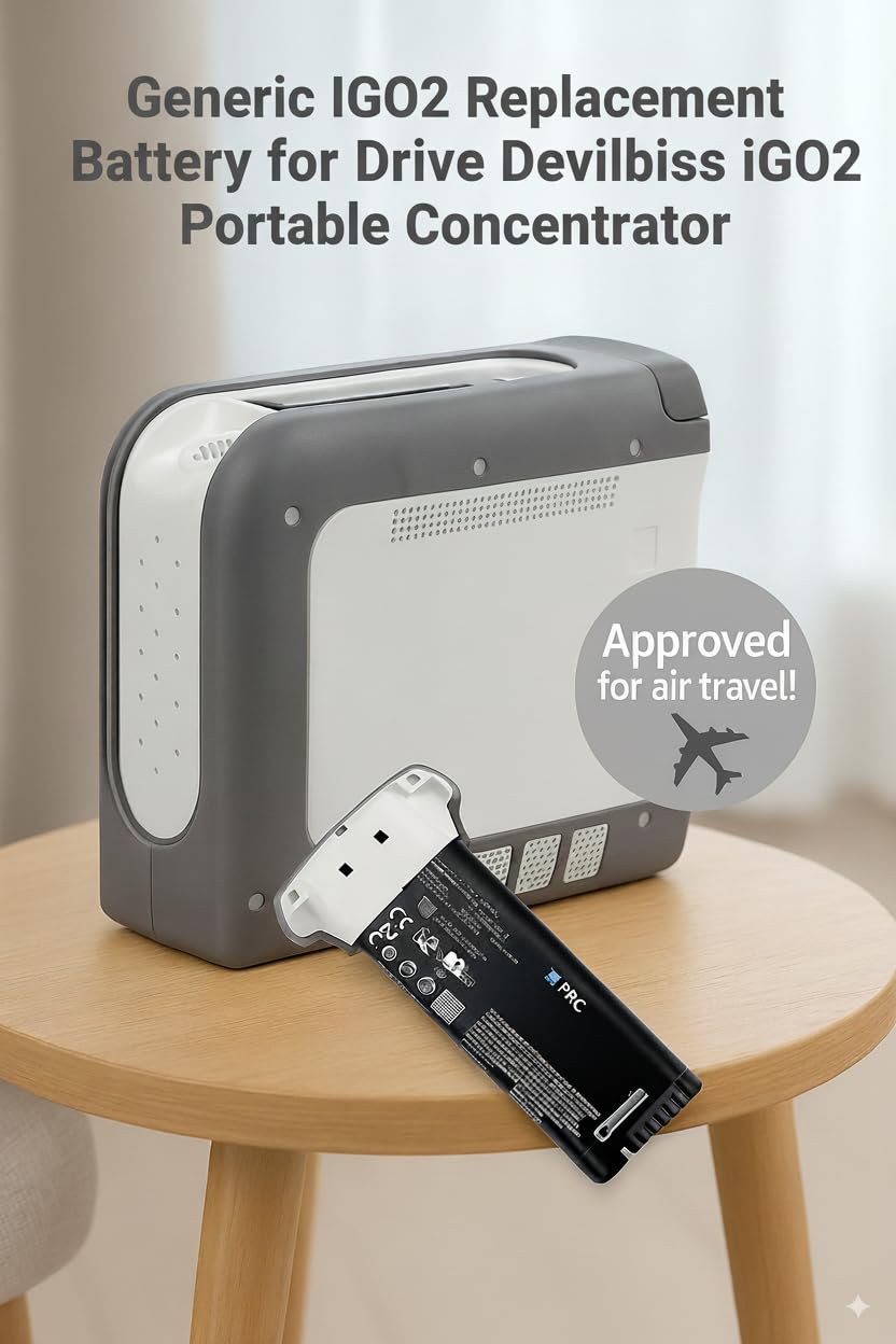 IGO2 Replacement Battery for Drive DeVilbiss iGO2 Portable Concentrator