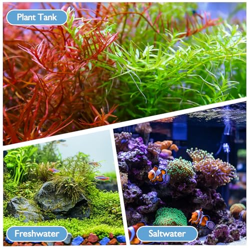AQQA Aquarium Filter for 5-10 Gallon Tank, 79GPH Internal Small Fish Tank Filter with Dual Water Outlet & Aeration for Cry...