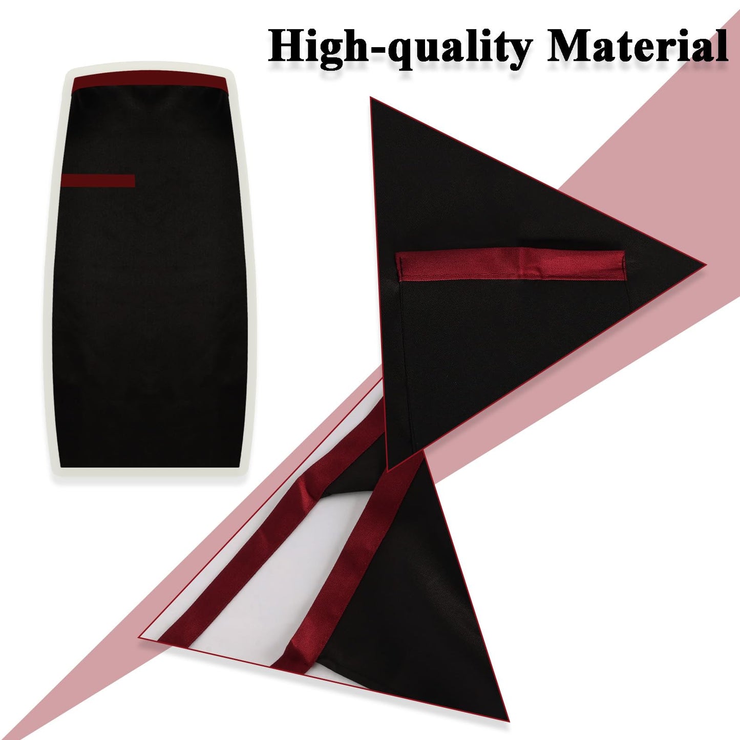 Ngdhkd 4PCS Hibachi Costume Cooking Accessories Halloween Hat Apron Baker Kitchen Tie Headband Cosplay Party Men Women (Black)