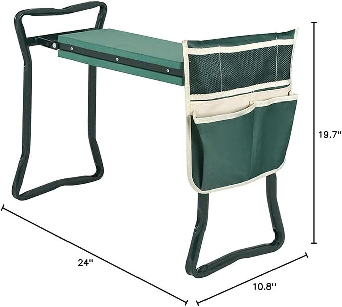 TJHSM Multifunctional Garden Kneeler & Seat - Heavy Duty Folding Kneeling Bench with Handles, Ideal for Gardening and Sitting - Perfect Garden Stool for Seniors Women