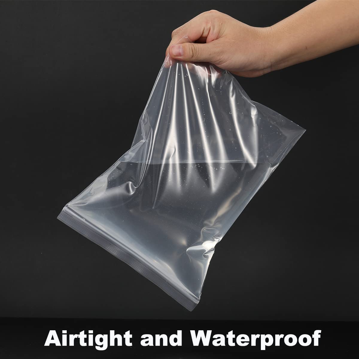 7 x 9 inches Thick 5 Mil Clear Zip Plastic Bags Lock Reclosable Poly Bag Seal Storage Bags With Zipper for Cards Envelopes Snacks Heavy-Duty 20Pack
