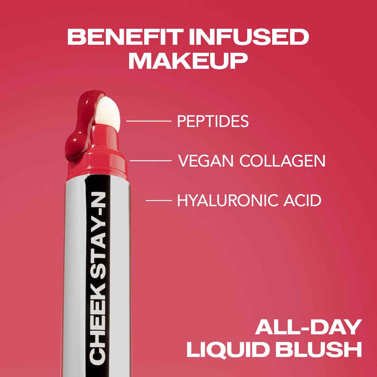 Sacheu Cheek STAY-N Liquid Blush for Cheeks - High Pigment, Buildable, Lightweight Cream Blush Infused With Squalane, for Dewy &