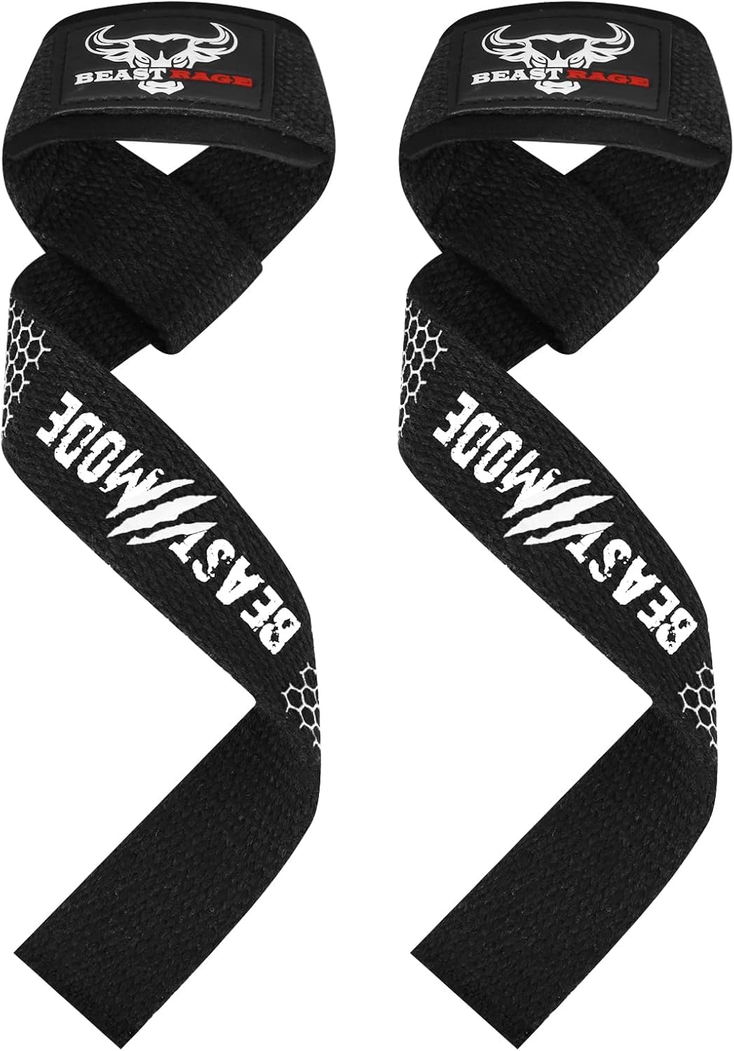BEAST RAGE Lifting Wrist Straps for Weightlifting, Straps Gym Grip Power Workouts Lifting Straps Padded Cotton Men Women Wrap Lift, Deadlift Bodybuilding Weight Lifting Exercise Straps (Basic)