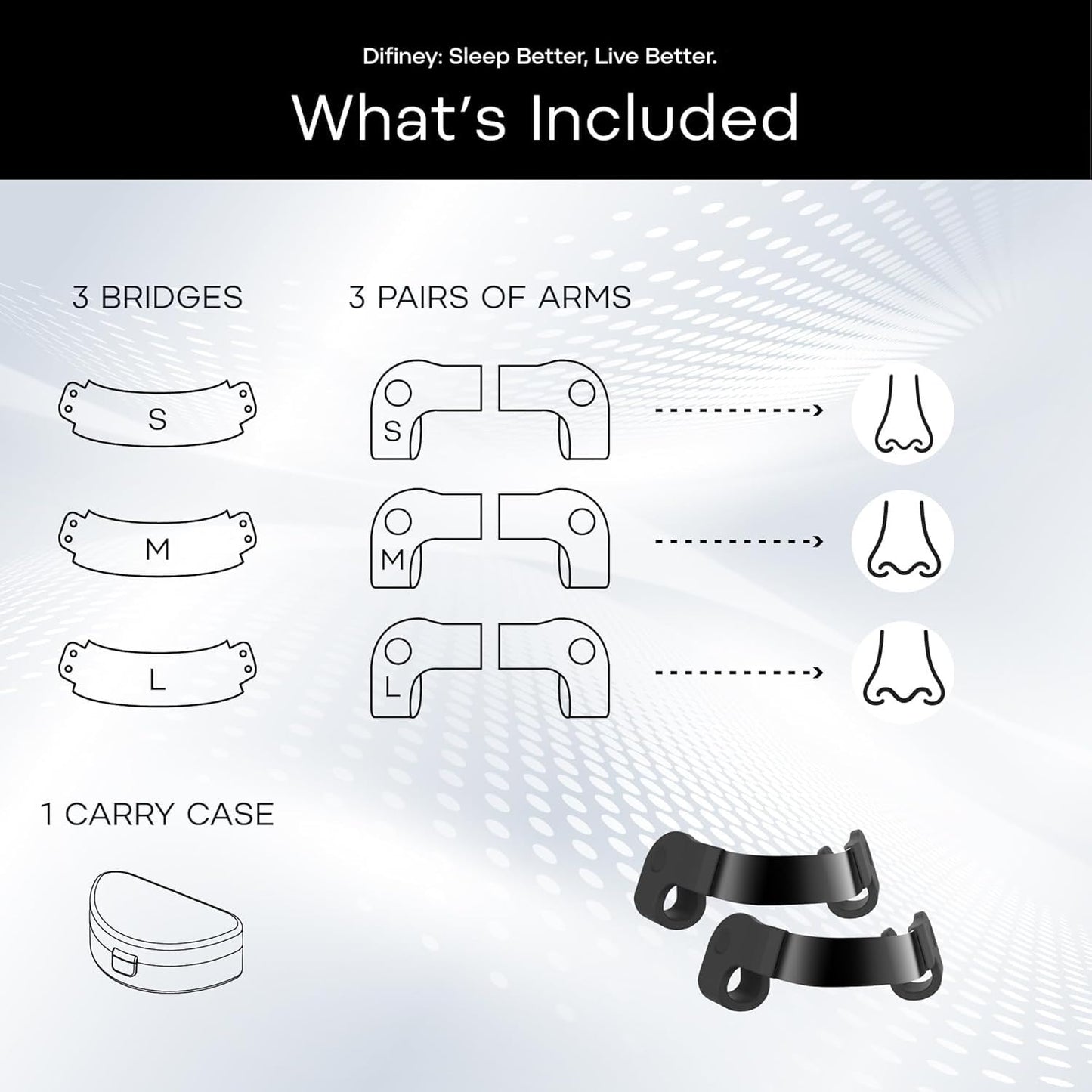 Difiney Bend-to-Fit Steel Bridge Nasal Dilators for Sleep