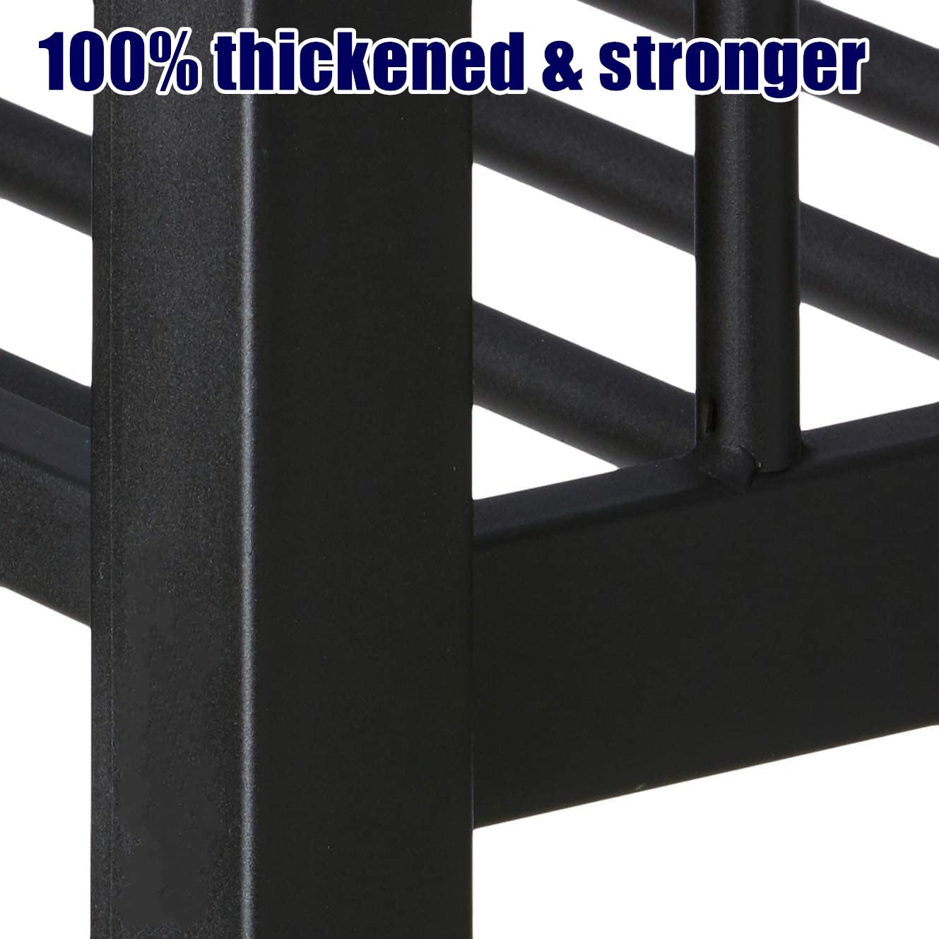NOAHLEO Stronger & Safer Heavy Duty Metal Queen Over King Size Bunk Bed for Adults Teens, More Stable Thickened Steel Bunkbed (Queen Over King)
