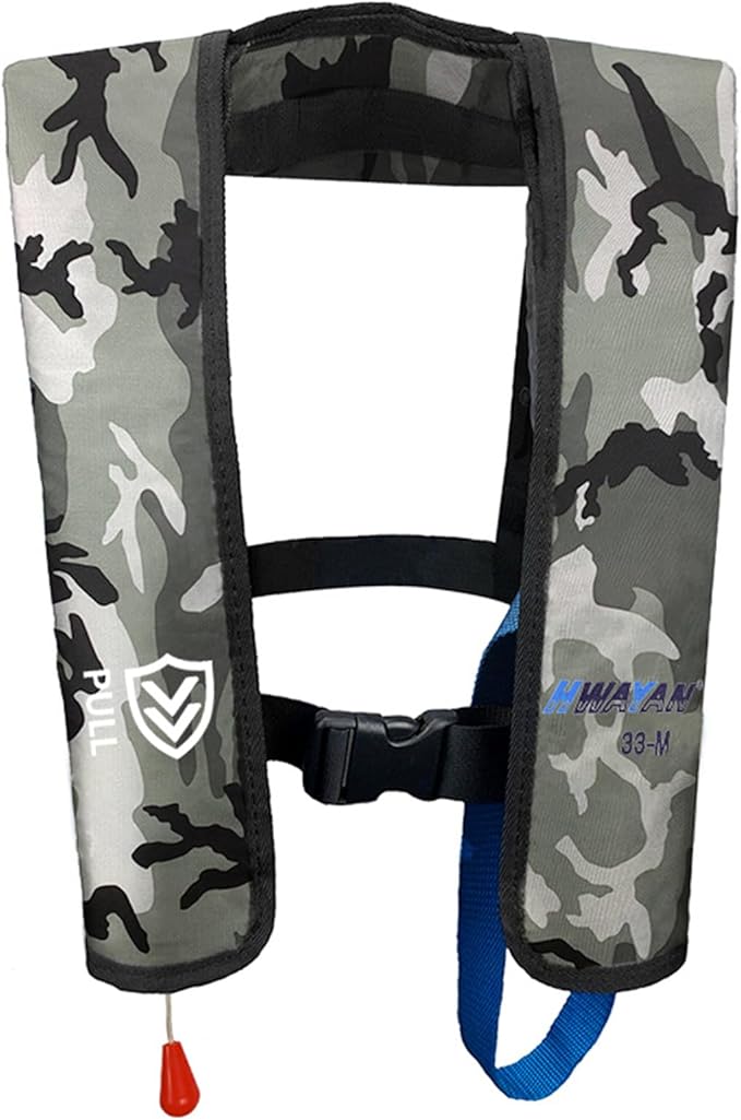 VOGUCCLO Manual Inflatable Life Jacket | Inflatable PFD Jackets for Adults|Kayak Life Vest | PFD Low Profile for Fishing S...