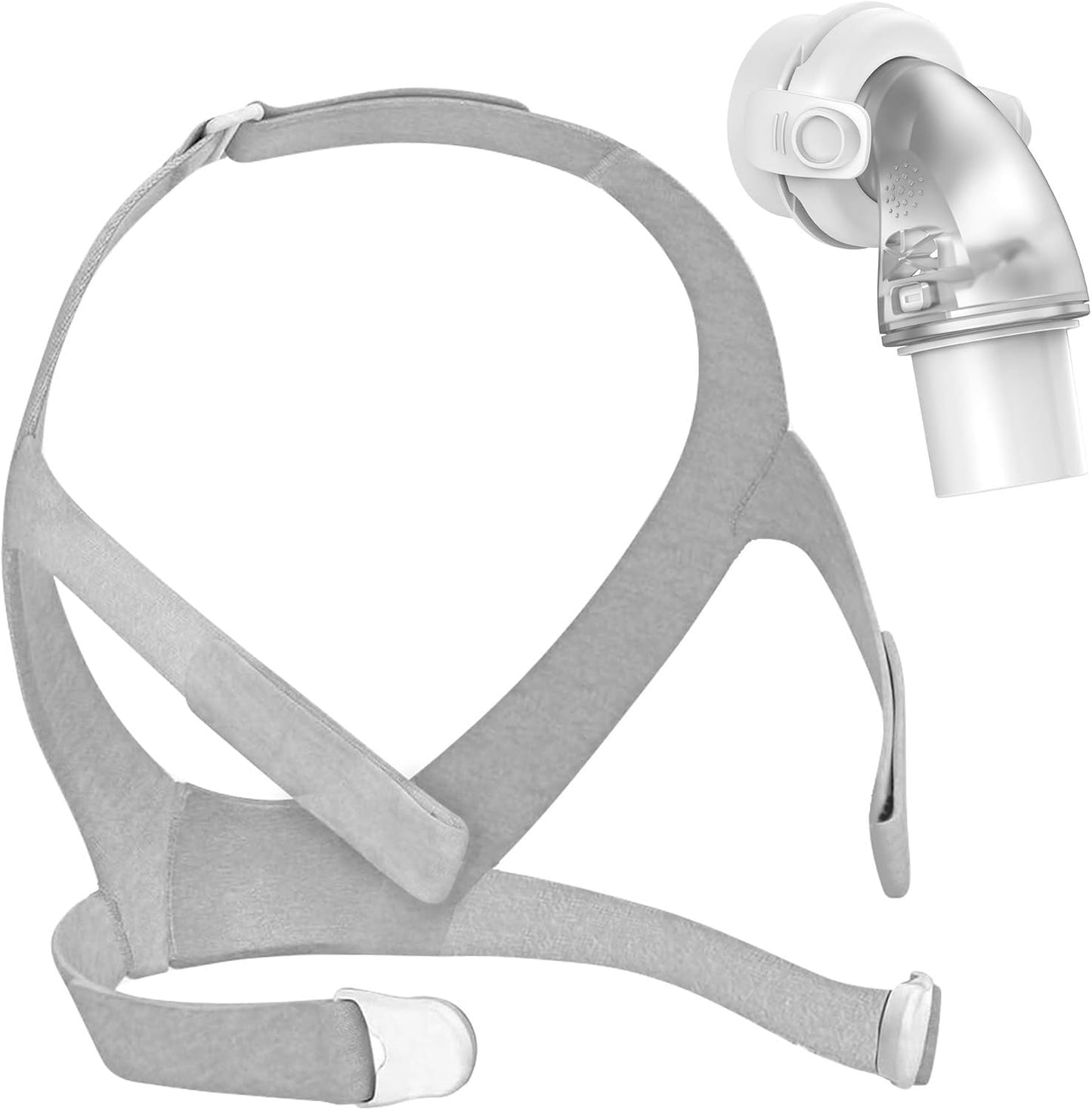 Replacement Adjustable Headgear & Swivel Elbow Connector for Airfit F30 with Clips，Stronger Adhesive and Comfortable Fit, ItAll Supplies