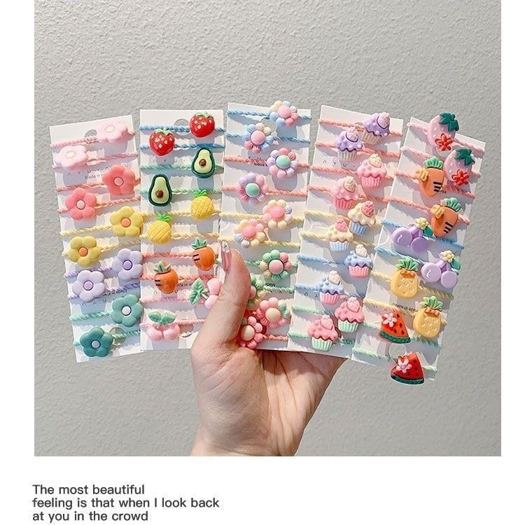 ALTALIVA 100Pcs Baby Hair Ties Cute Elastic Hairbands No Damage Multicolor Small Ponytail Holders for Baby Girls Toddlers Kids