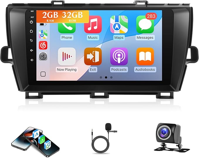 Leadfan Car Stereo Radio for Toyota Prius 2010-2015 Upgrade 9 Inch Touchscreen Android Head Unit Apple Carplay Android Aut...