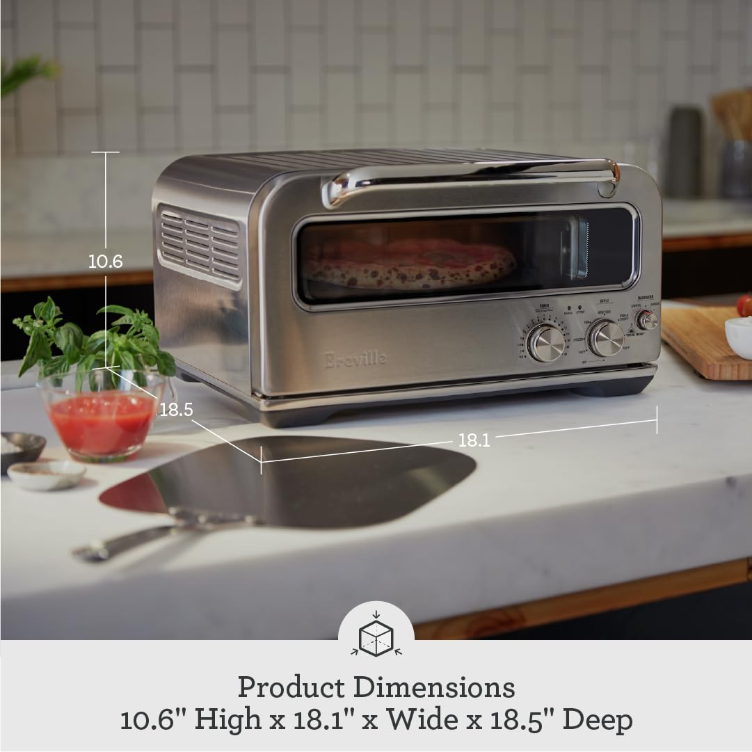Breville BPZ820BSS Smart Oven Pizzaiolo Countertop Pizza Maker, Brushed Stainless Steel