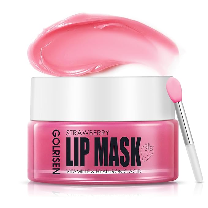 Lip Mask Hydrating - Plump & Repair Dry Lips | Lip Mask Overnight - Infused with Hyaluronic Acid & Vitamin E, 0.7 oz