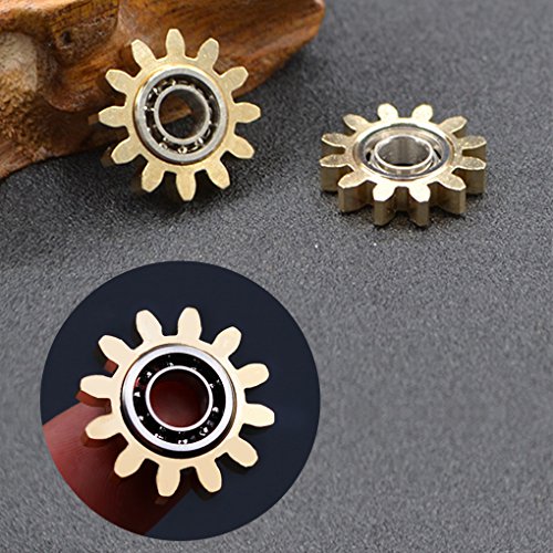 Pure Brass Fidget Spinner Gears Linkage Fidget Gyro Toy Metal DIY Hand Spinner Spins Long Time EDC Focus Meditation Break ...
