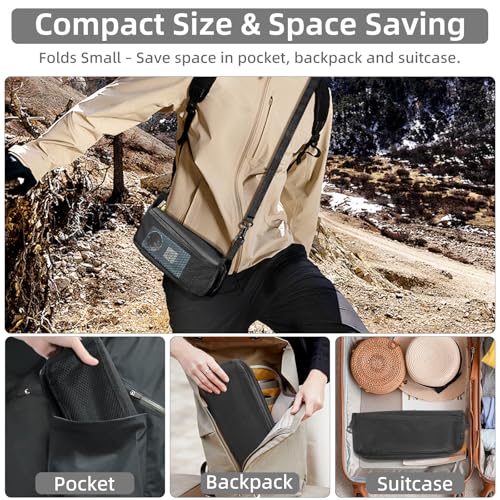 Pocket Chair, Folding Camp Stool for Adults, Portable Lightweight Small Foldable Camping Chair, Mini Seat Travel Fishing S...