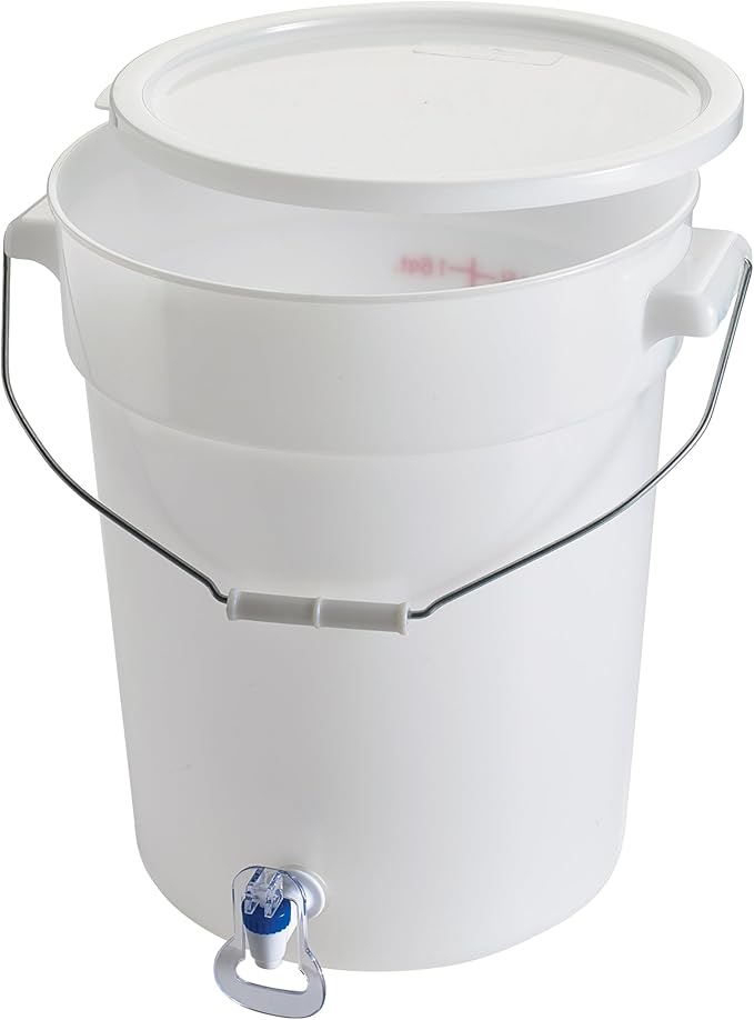 Beverage Dispenser White BPA Free Polypropylene 6 Gallon (PBDW-22)