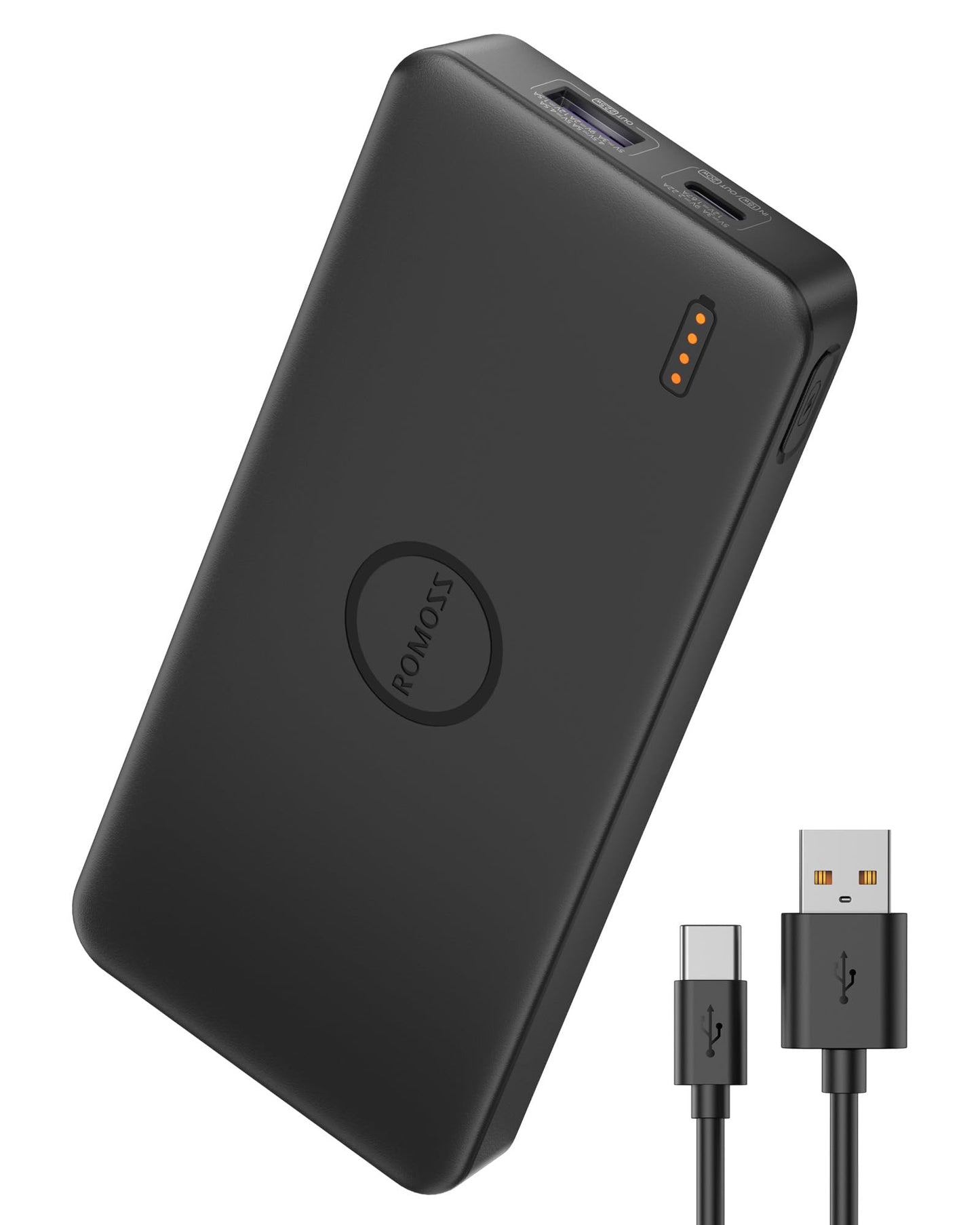 Romoss Portable Charger, Slim 22.5W Fast Charging Power Bank, 10,000Mah Battery Pack With Usb C In&Out For Iphone 16 15 14 13 12