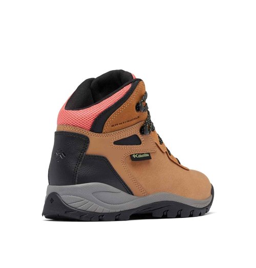 Columbia Womens Newton Ridge BC Nubuck Hiking Boot, Elk/Spring Yellow, 7.5