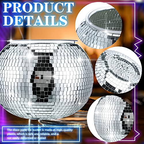 Hoolerry 11L Large Disco Ball Ice Bucket for New Years Eve Disco Party Champagne Bucket Mirror Ball Beer Bowl Retro New Ye...