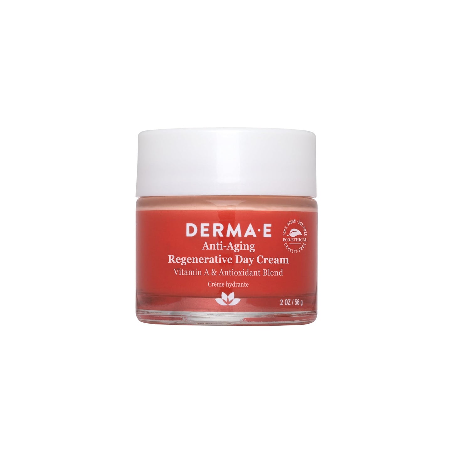 Derma E Anti-Aging Regenerative Day Cream - Astaxanthin Moisturizer for Face - Lightweight Firming Anti-Wrinkle Cream with Laven