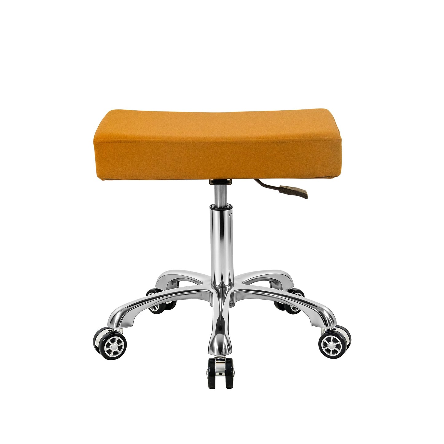 Lilfurni Adjustable Heavy Duty Rolling Swivel Stool Chair for Massage Office Tattoo Home,Work Stool with Wheels(Camel)