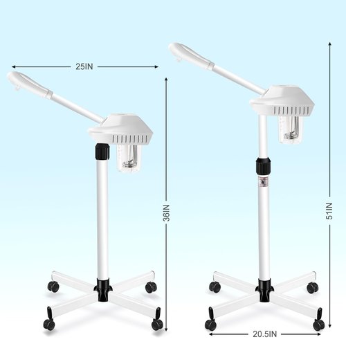 Chetunju Professional Facial Steamer for Atomization Humidifier Atomizer, Adjustable Height and Angle, Face Steamer Clean Skin Firming Pores and Moisturizing Suitable for a Beauty, Spa, at Home