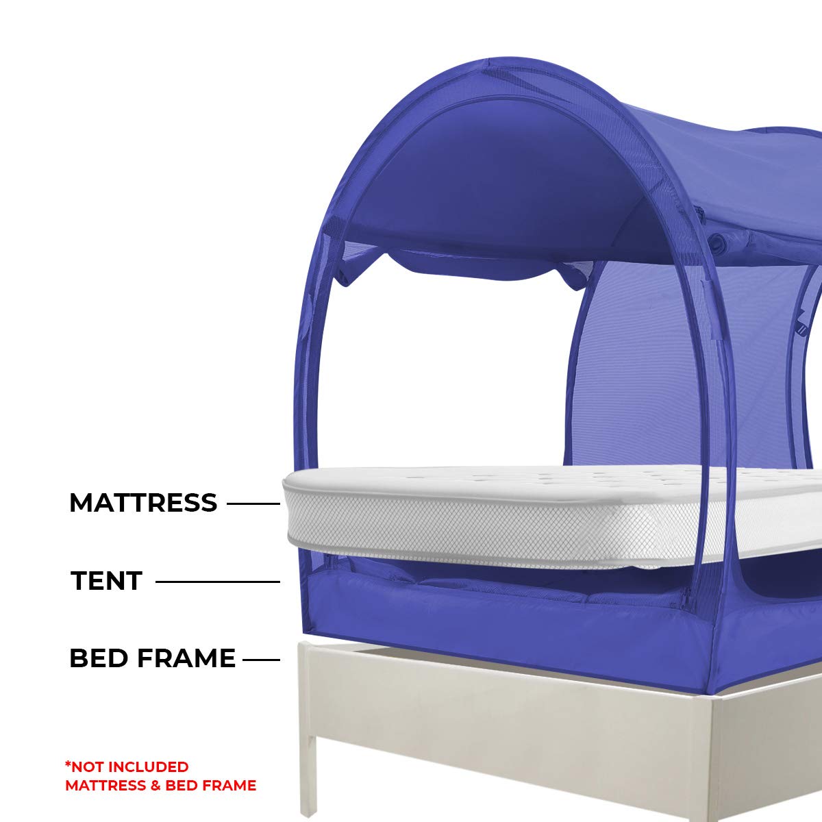 LEEDOR Mosquito Net Bed Tent Canopy Indoor Tent Privacy Bed Fort Dream Tent for Kids or Adult Navy Full 75 X 54 X 47H'' (Mattress Not Included)